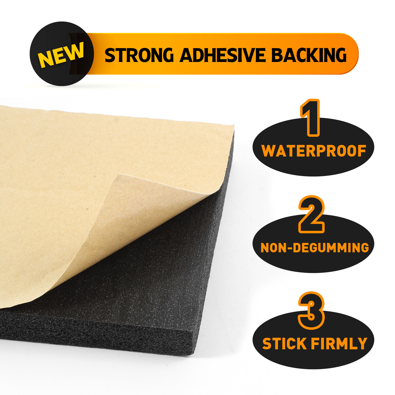 Water Resistant Adhesive Neoprene Rubber Sheet Sponge Foam Padding for Craft