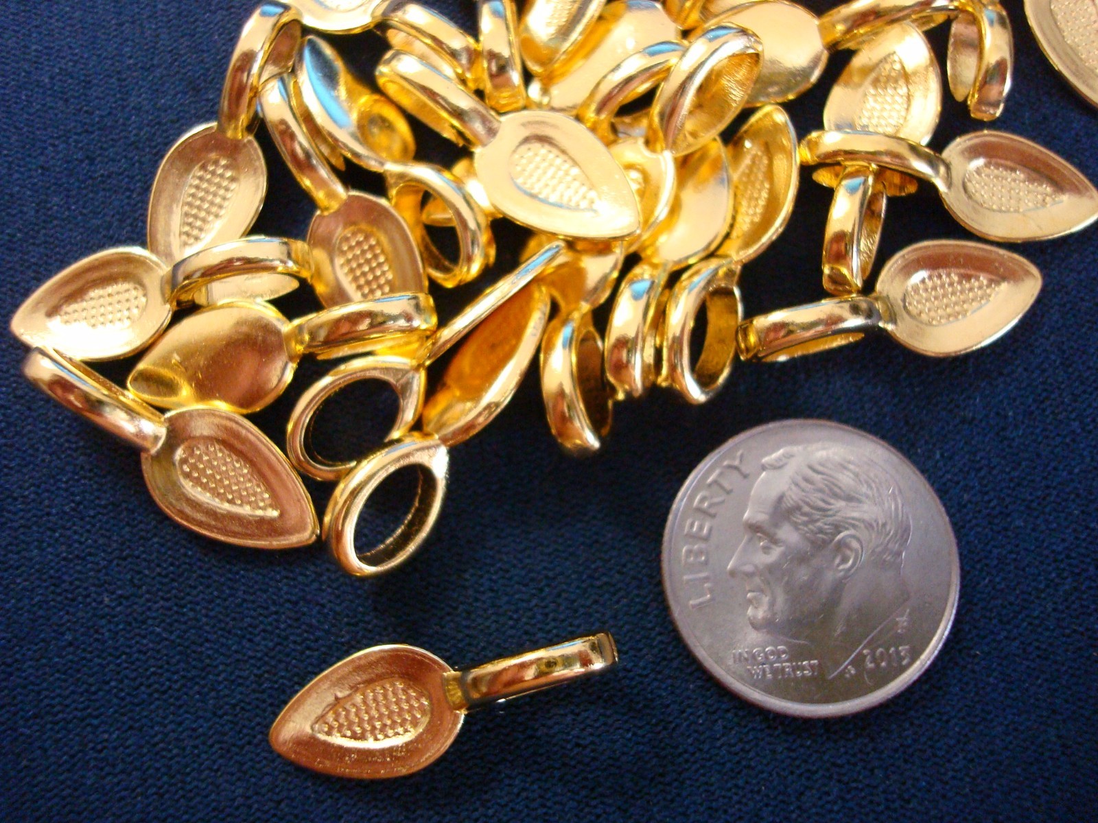 Glue on pendant bails 12/50/100 antique bright gold silver bronze copper plated