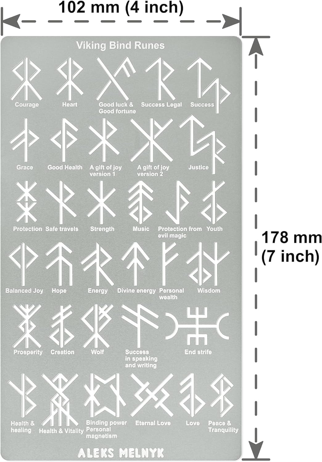 No.412 Metal Stencil, Viking Bind Runes Generator, Bindrune, Ancient Alphabet, S