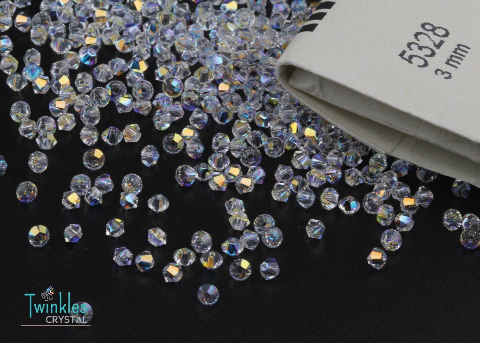 #5328 – 3mm Swarovski Crystal Beads Xilion Bicone Beads Crystal AB