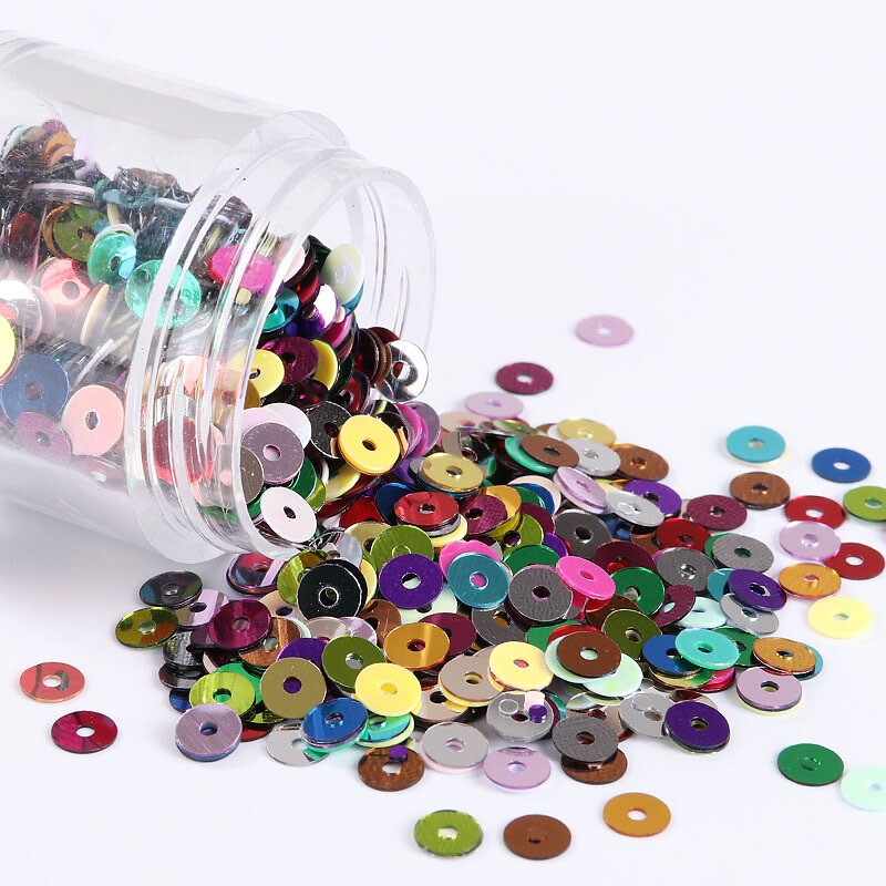 1440-8000pcs PVC Flat Metallic Shiny Round Loose Sequins Clothes Sewing Wedding