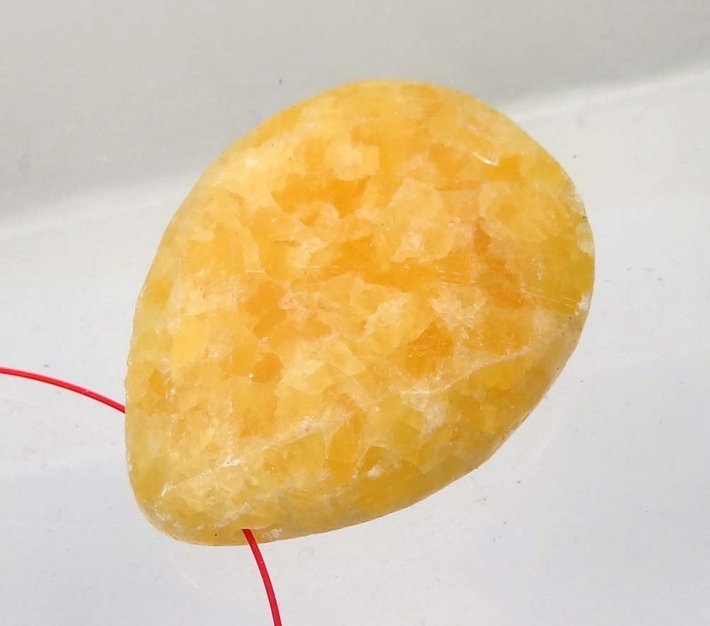 40x30mm Natural Honey Raw Jade Briolette Teardrop Pendant Bead