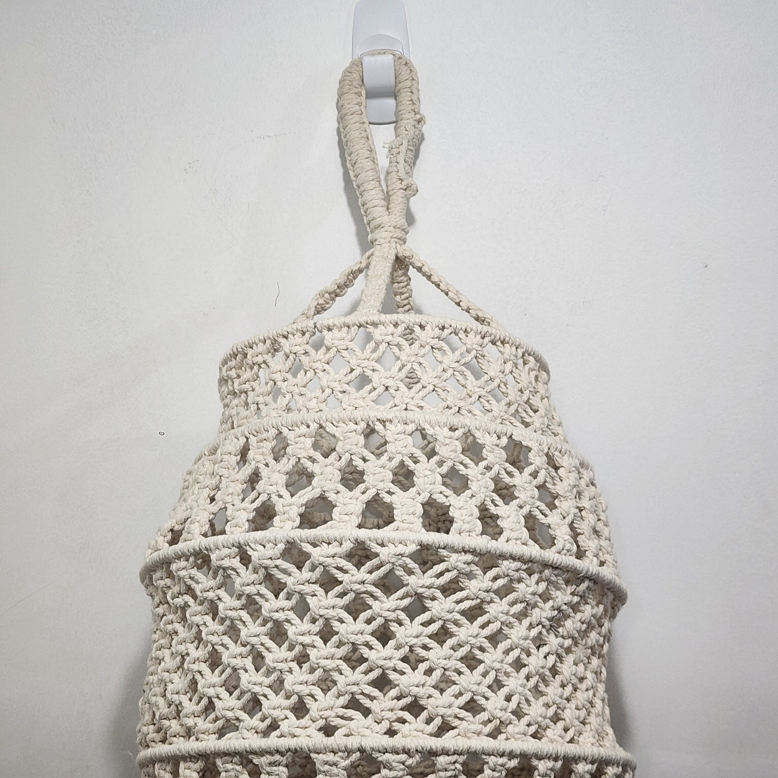 Macrame World Modern Handmade 6 pcs Rings Pendant Light Cover Shade Natural Boho