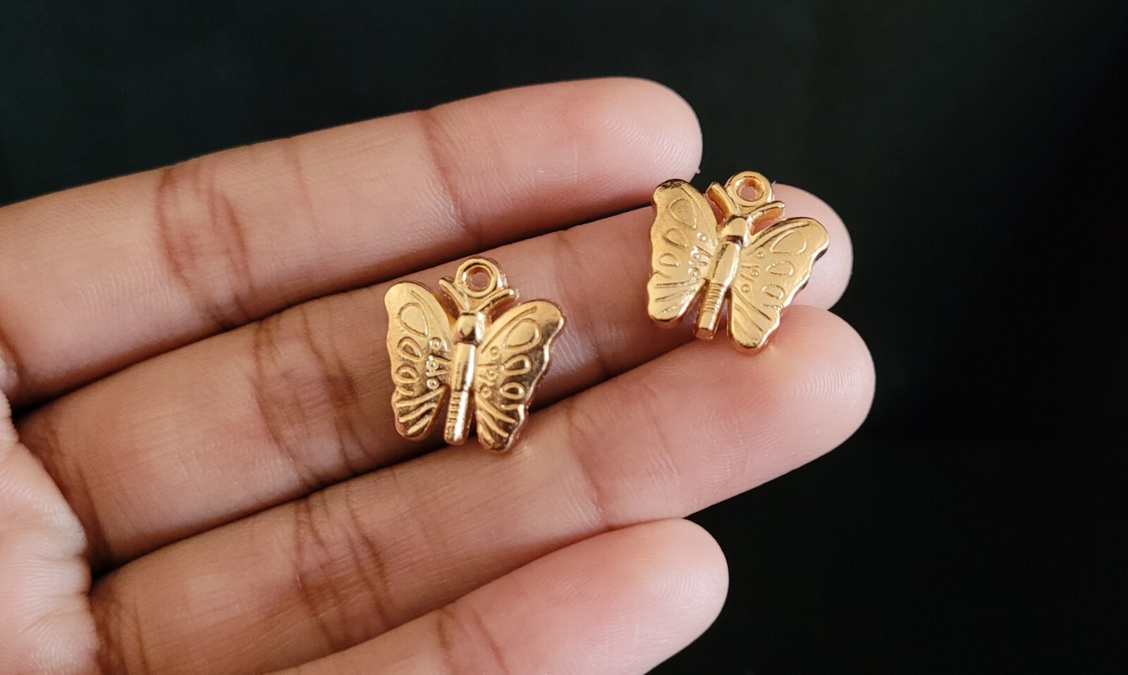 2 Butterfly Charms Rose Gold Tone Pendant Necklace Earrings Bracelets Jewelry