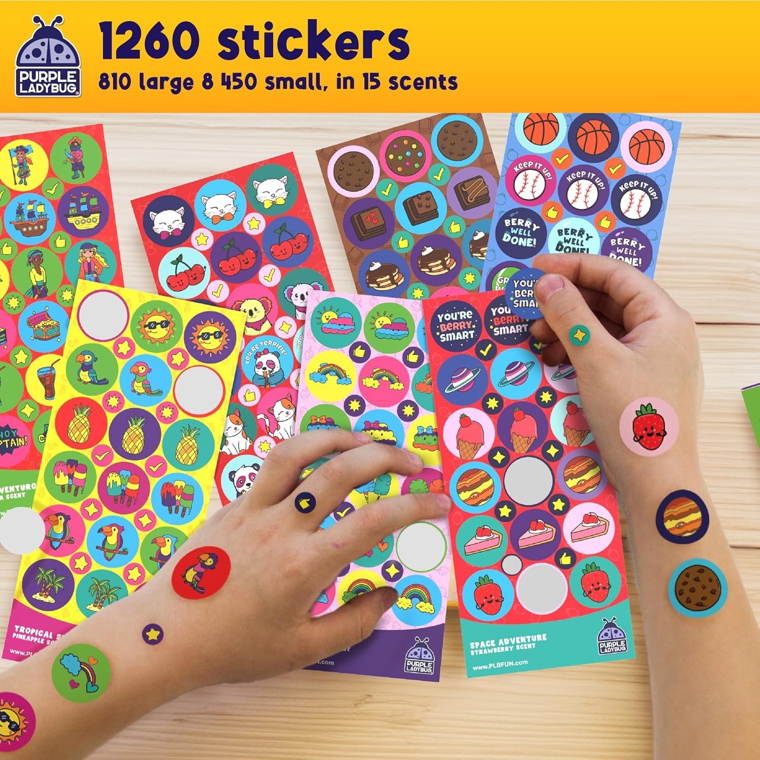 Non-Toxic 1260 Smelly Stickers – Vibrant Sensory & Educational Fun for Kids