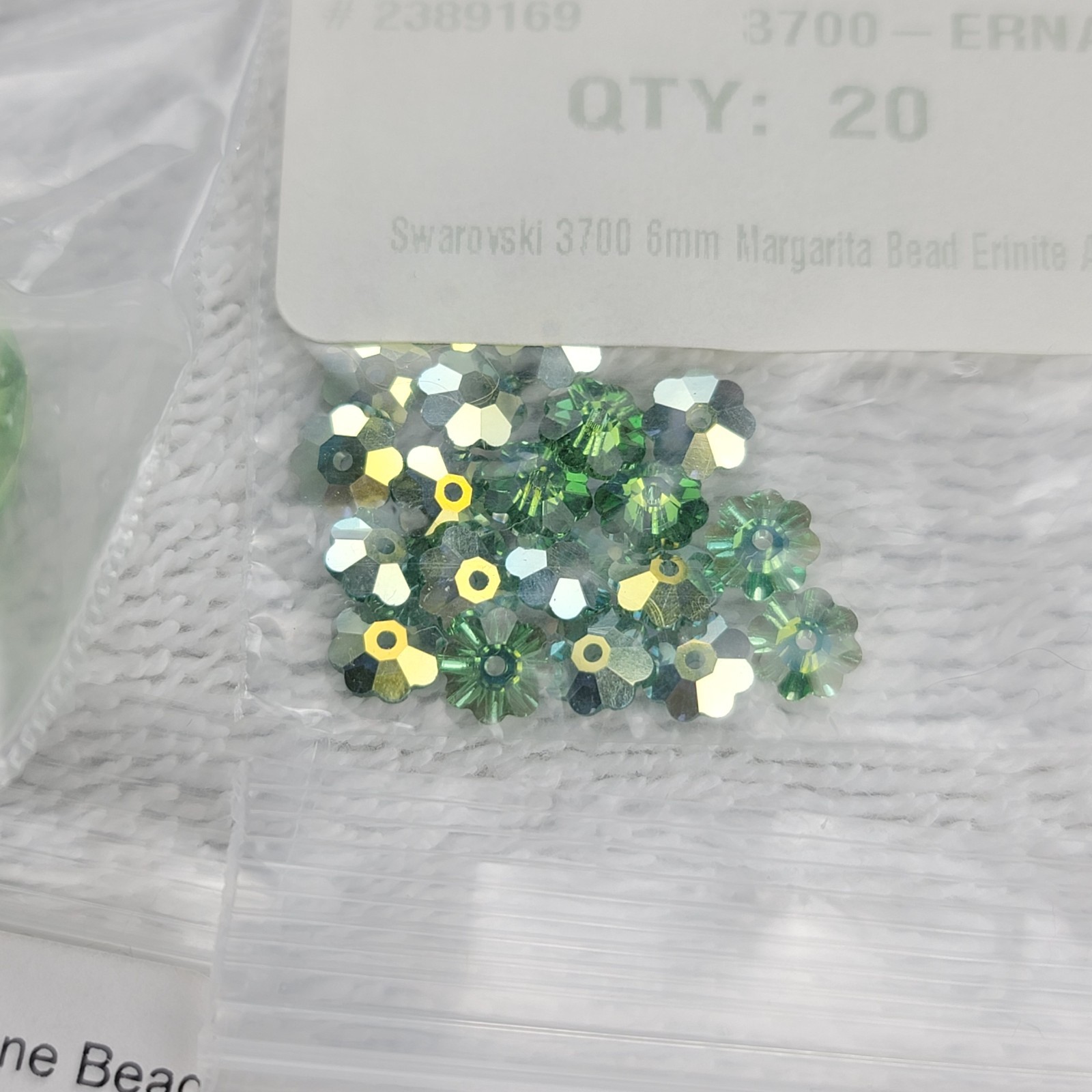 Swarovski Crystal Bead Lot Green Emerald Erinite Bicone Cube Pendant Mixed Qty