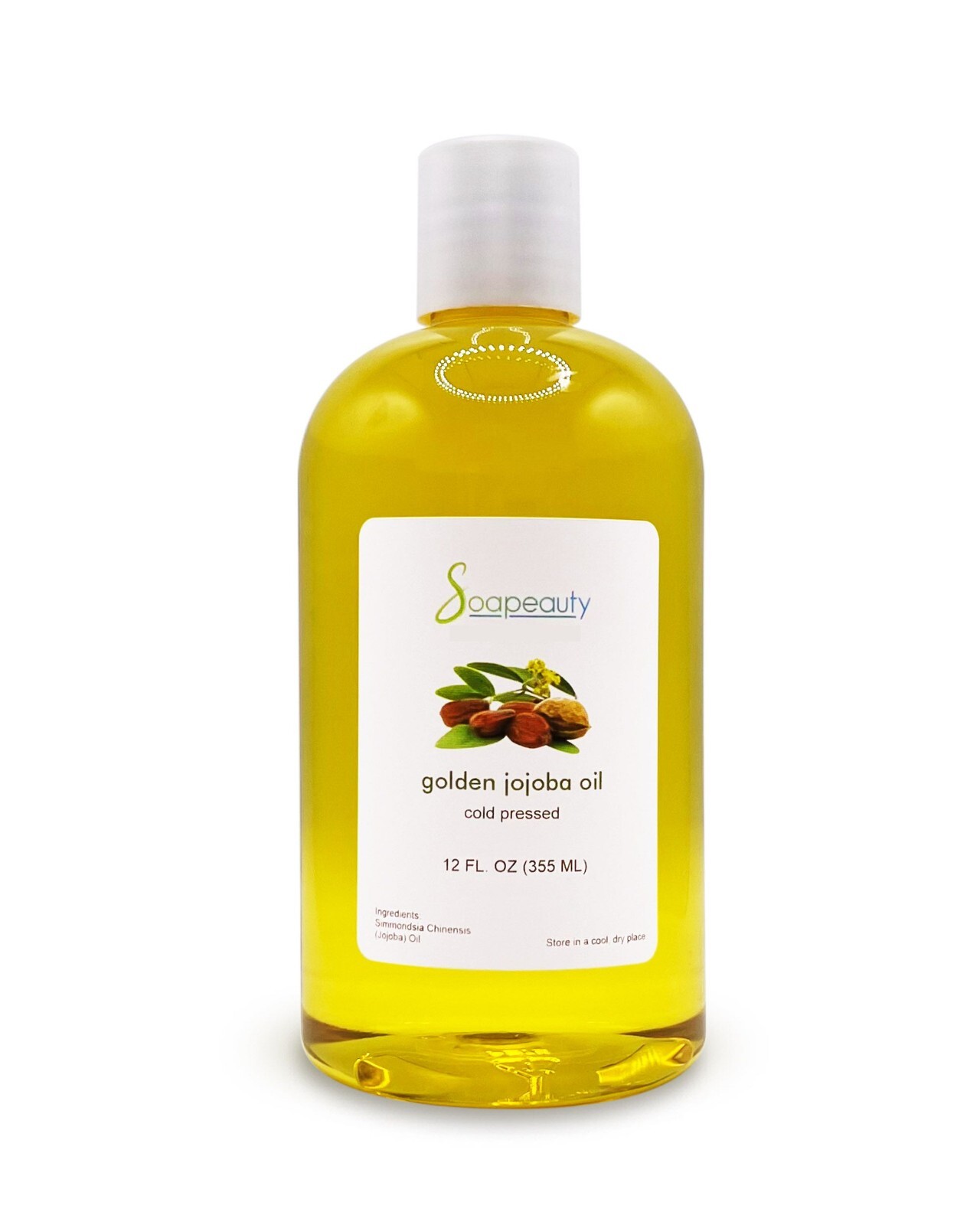 Golden Jojoba Oil – 100% Pure & Natural, Cold Pressed, Unrefined, 12 fl oz
