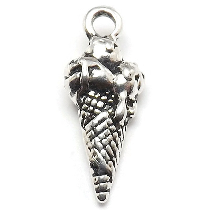10pcs Ice Cream Cone Charms, dessert summer party, jewelry making supplies