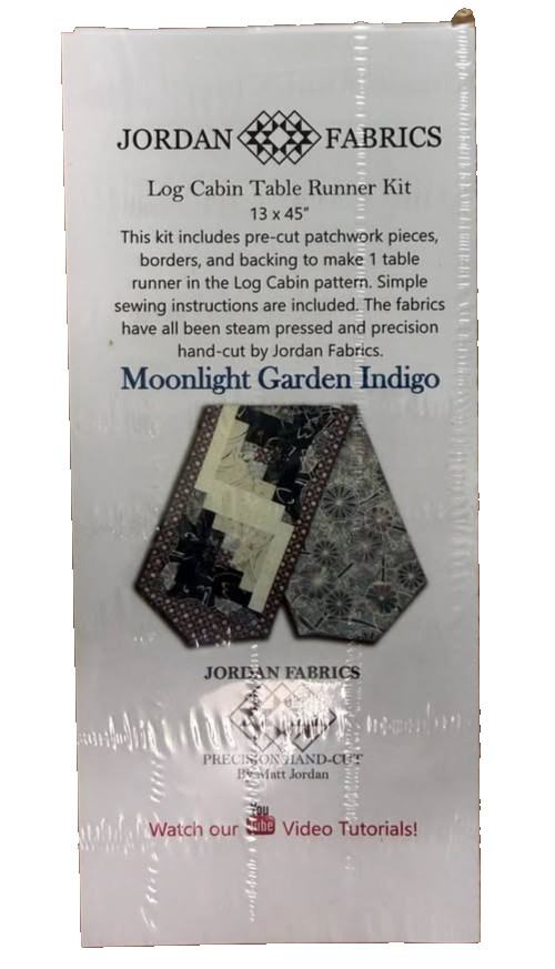 Jordan Fabrics Log Cabin Table Runner Kits, baby quilt, shades of Blue/Purple