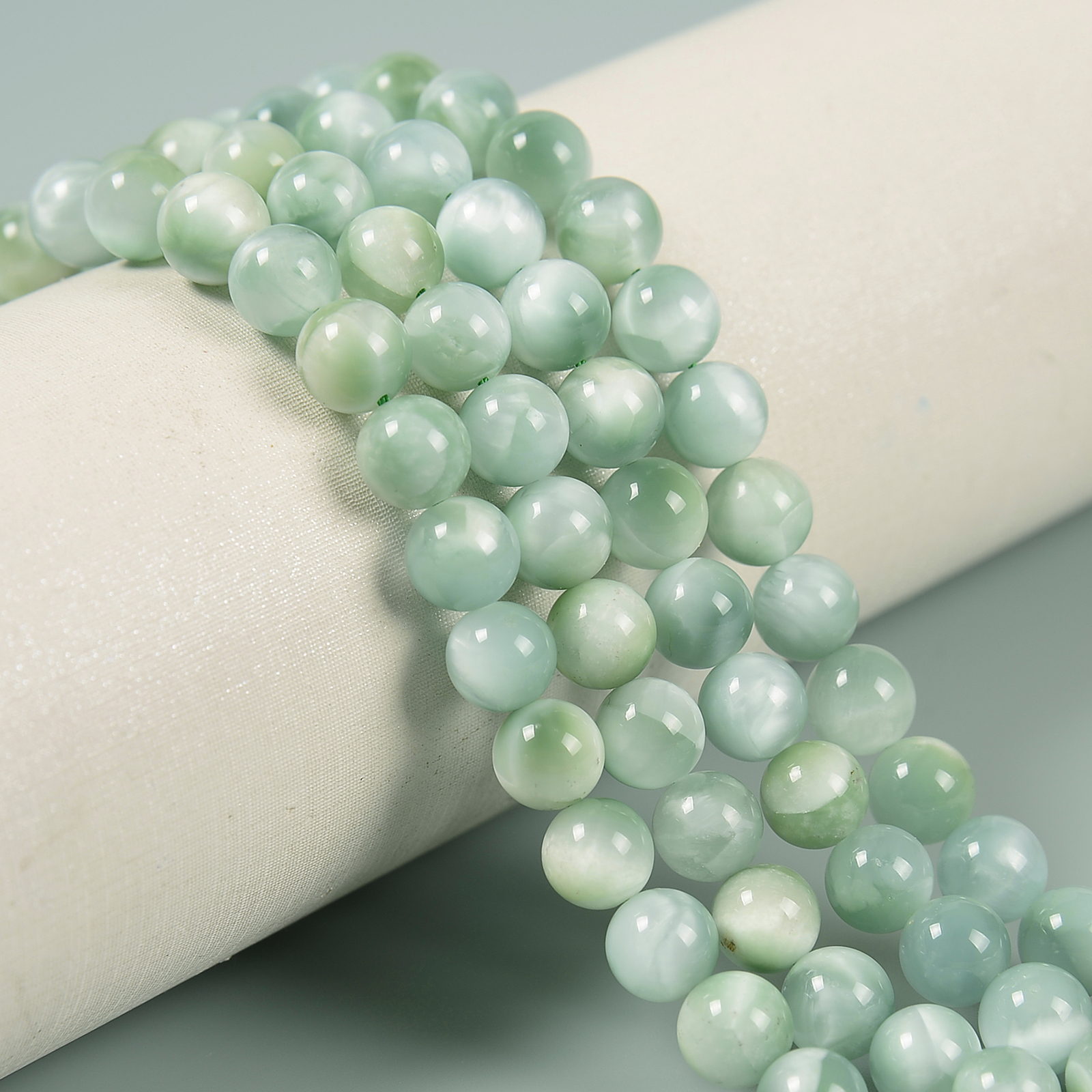 Iridescent Yellow Green Moonstone Smooth Round Beads 6mm 8mm 10mm 12mm 15.5″Strd