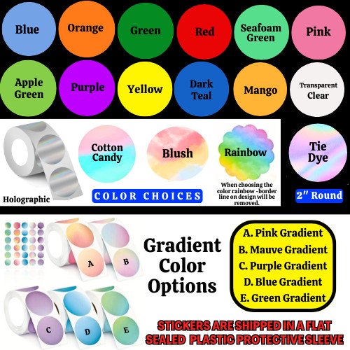 40 CUSTOM BUSINESS STICKERS SEALS LABELS 2″ ROUND WATERPROOF THANK YOU YOUR WAY