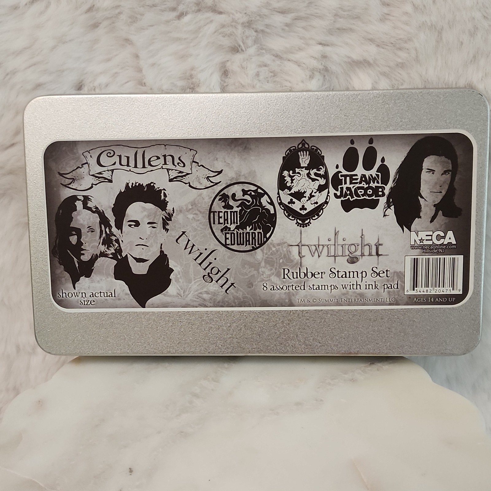 NECA Twilight Rubber Mounted Stamp Set w/ Ink Pad in Tin, Assorted Stamps