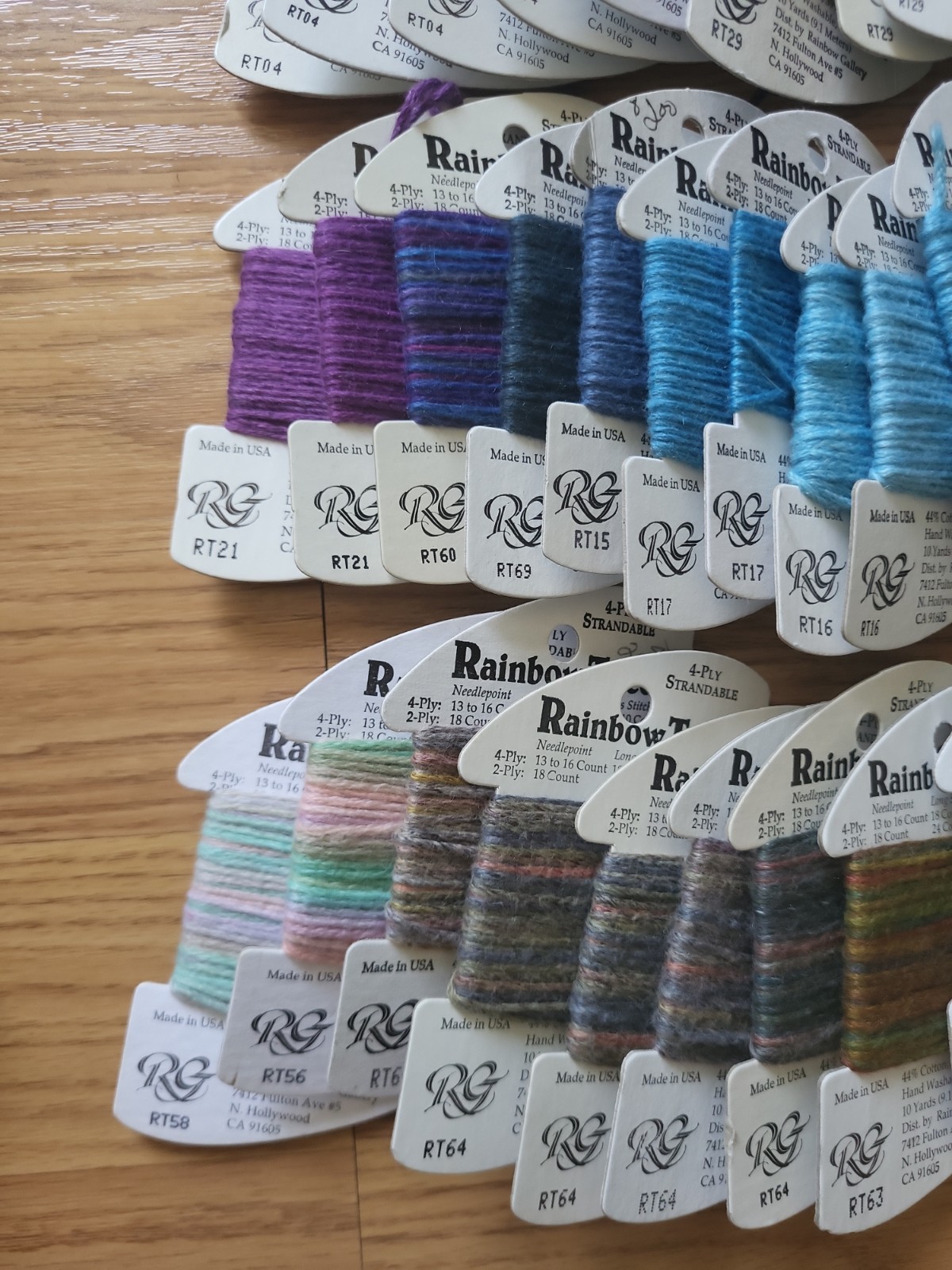BIG Lot of 86 Rainbow Gallery Rainbow Tweed Wool Blend Floss/Yarn Needlepoint