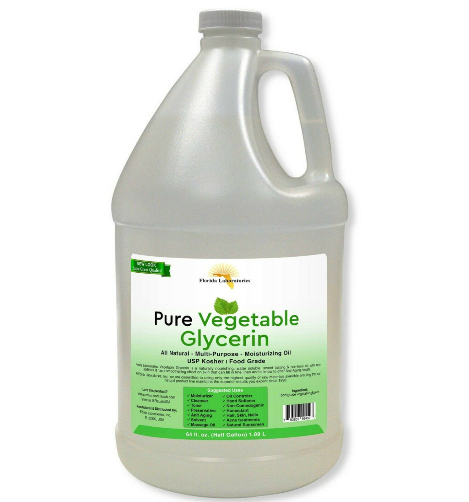 Vegetable Glycerin USP Kosher VG Food Grade 100% Natural – All Sizes