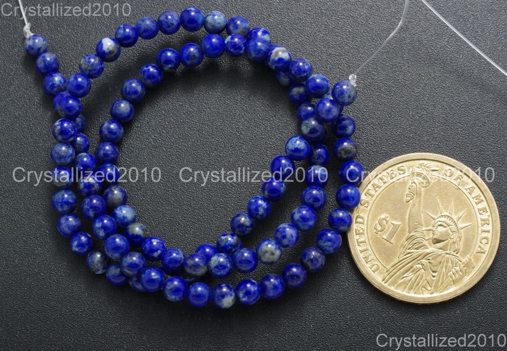 Natural Lapis Lazuli Gemstone Round Beads 2mm 3mm 4mm 6mm 8mm 10mm 12mm 15.5’‘