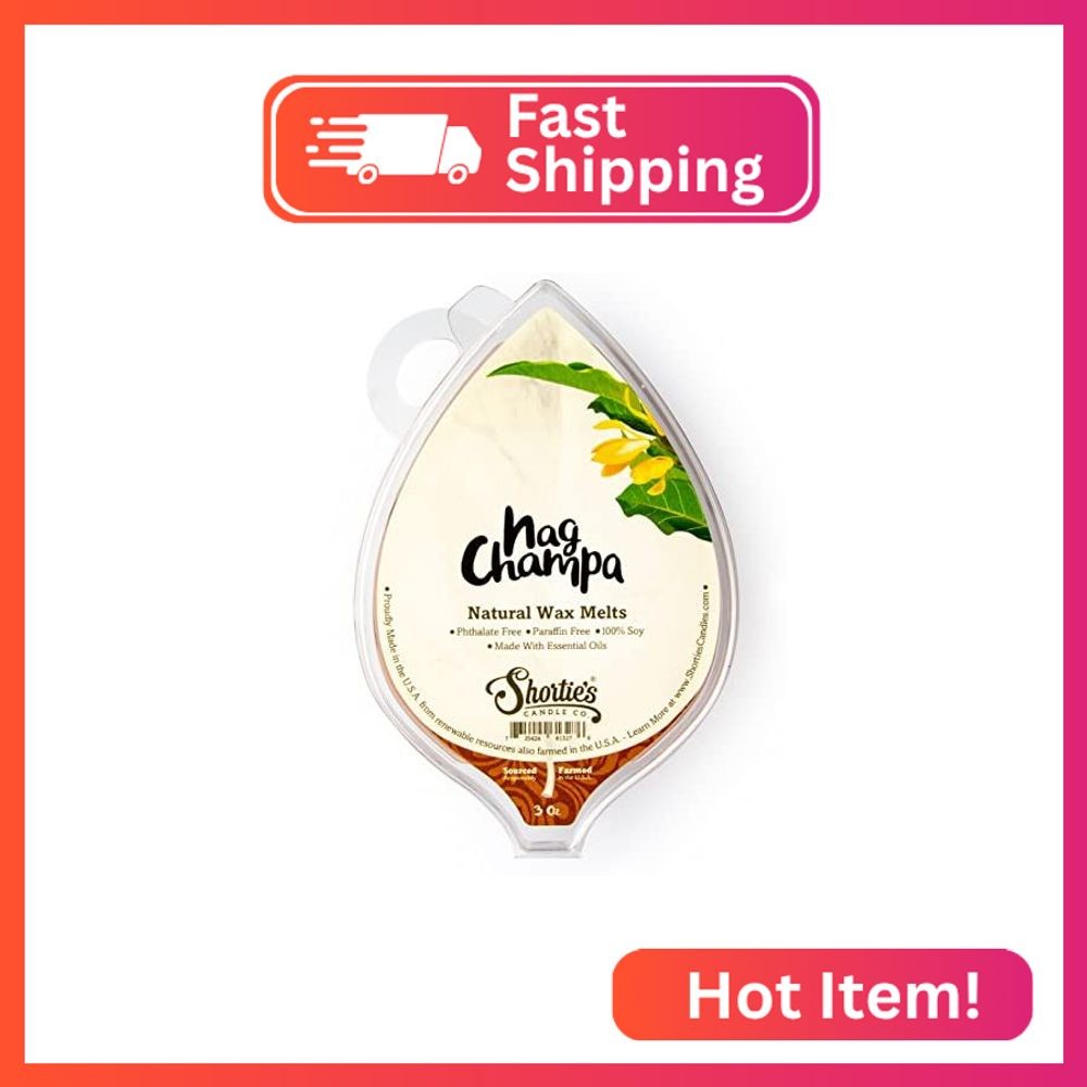 Shortie’s Candle Company Nag Champa Natural Soy Wax Melts – 1 Highly Scented 3 O