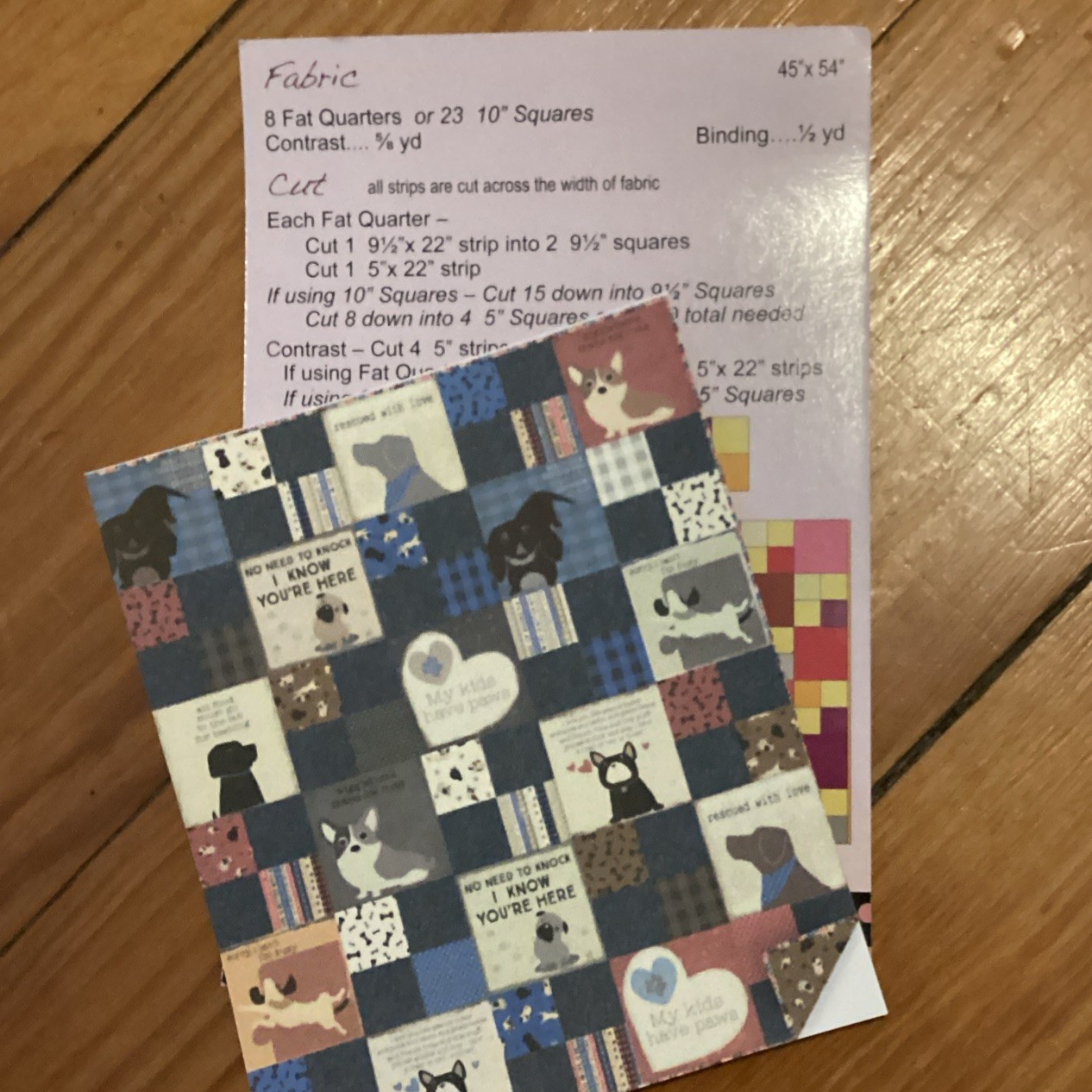 Villa Rosa Designs Quilt Kit 45” x 54” – A Dog’s Life Clothworks Fabric