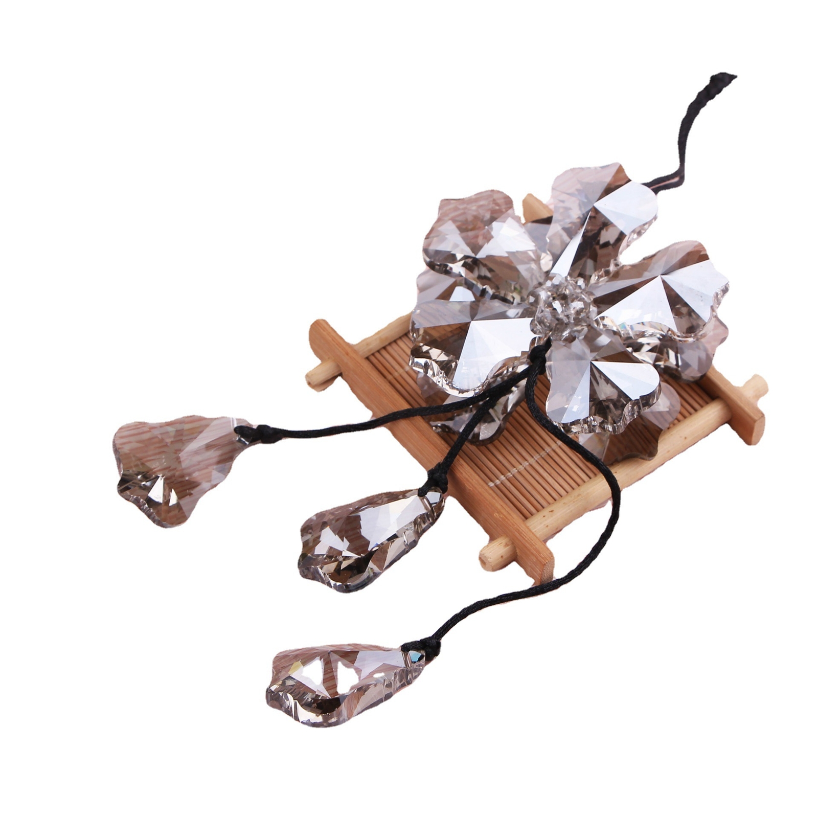 Artificial Crystal Hanging Ornaments Bling Car Rear View Mirror Pendant Decors