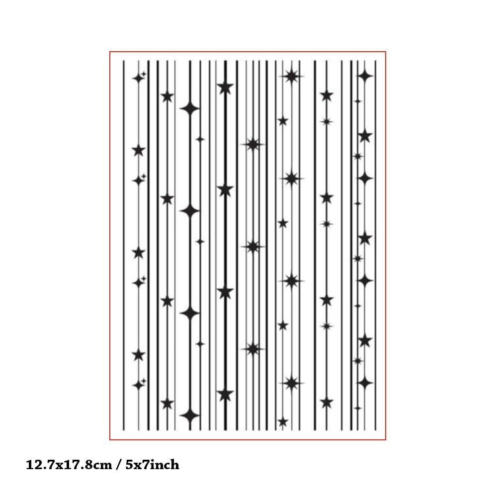 Stars Hexagram Anise Stars Background Pattern Plastic Embossing Folder, 3D Te…