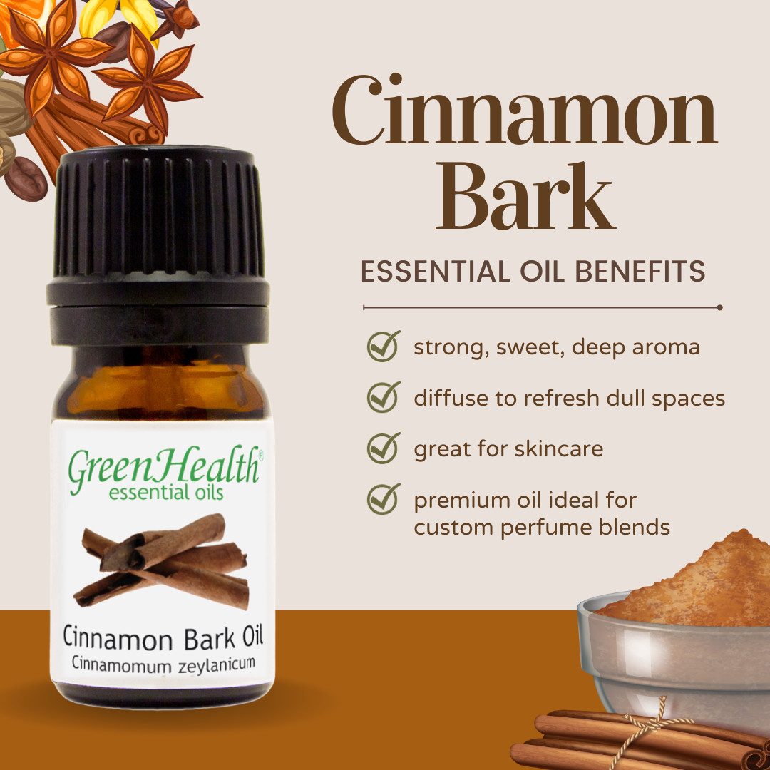 1 fl oz Premium Quality Cinnamon Oil in Amber Glass Bottle – GreenHealth
