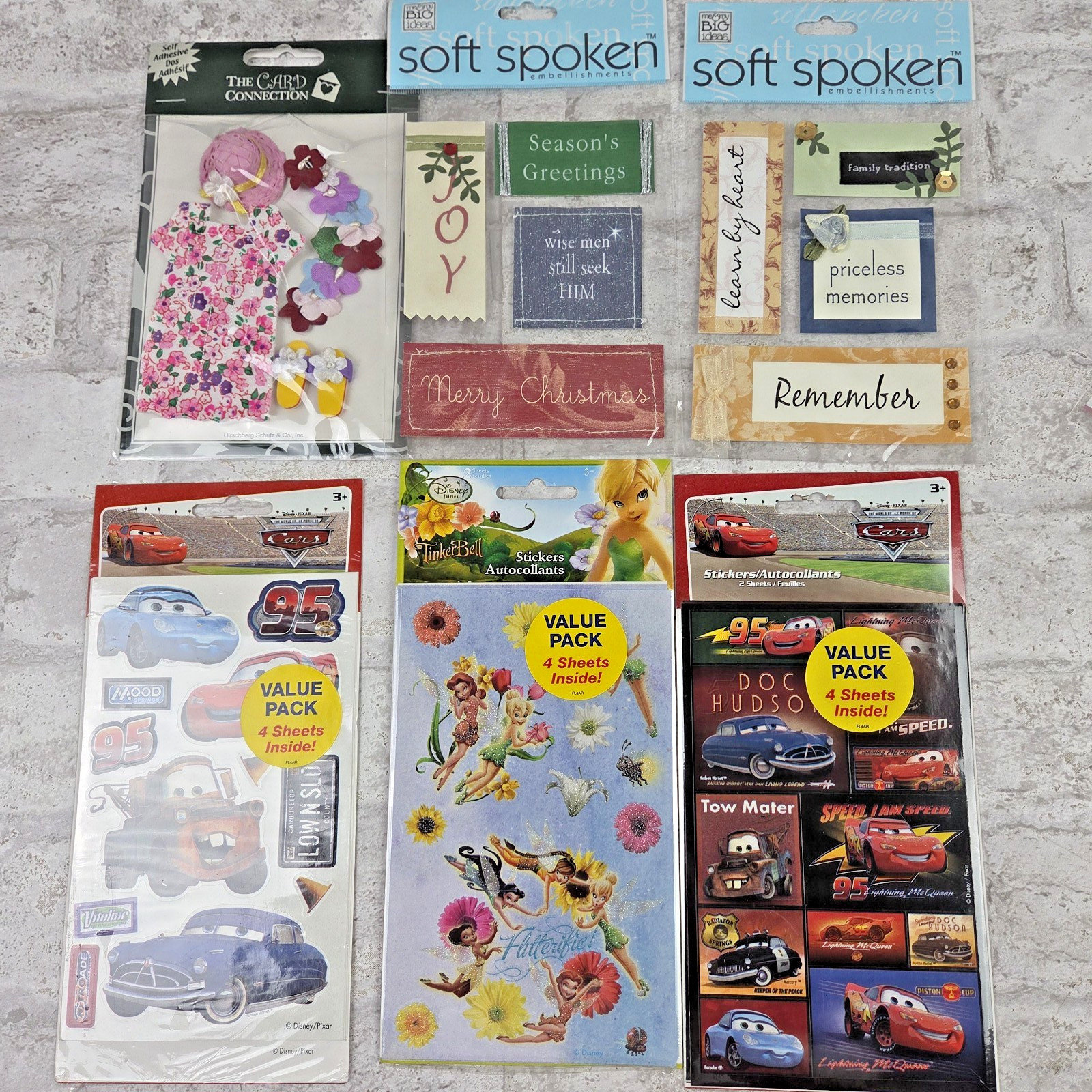 Mixed Lot Of 60 Pkgs NEW Scrapbook Stickers Jolees Stand Outs Stickopotmus