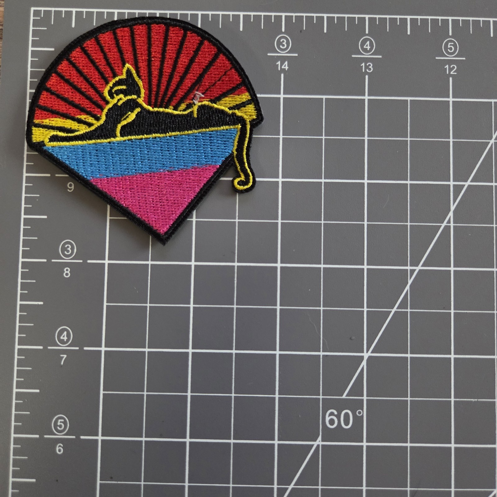 Egyptian Style Royal Pharaoh Cat Egypt God Occult Esoteric Iron on Patch.