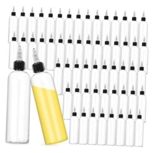 100 Pcs 4oz Squeeze Bottle, Hair Oil Bottles For Hair 4 Oz Plastic Squeeze