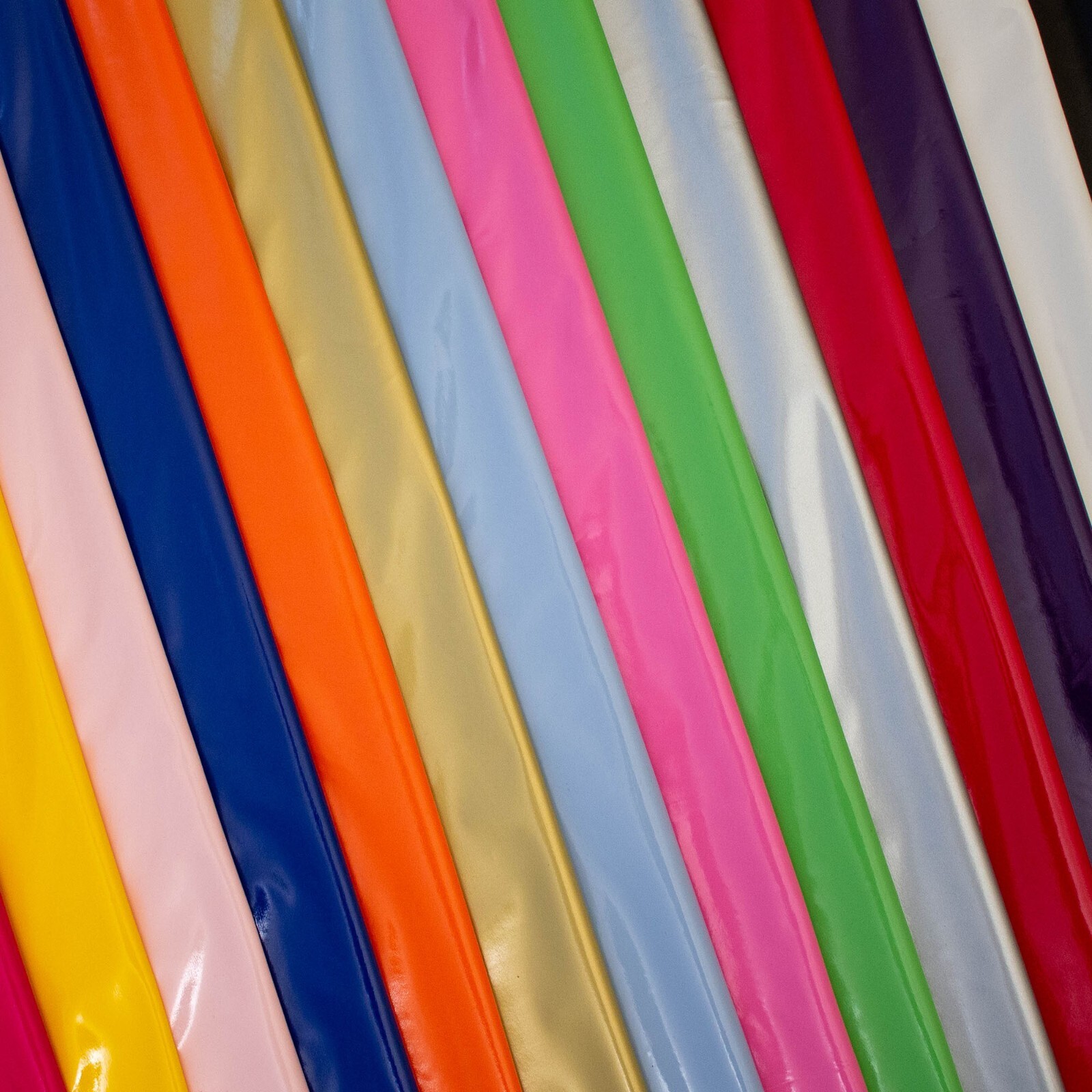 10 Metre Roll PVC Shiny Stretch Fabric – 1 Way Natural stretch – Bulk Price