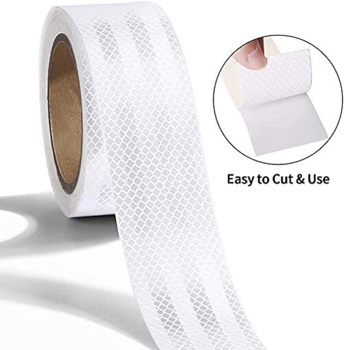 Reflective Tape, High Viscosity Safety Reflective Tape 2 Inch x 65 Feet White