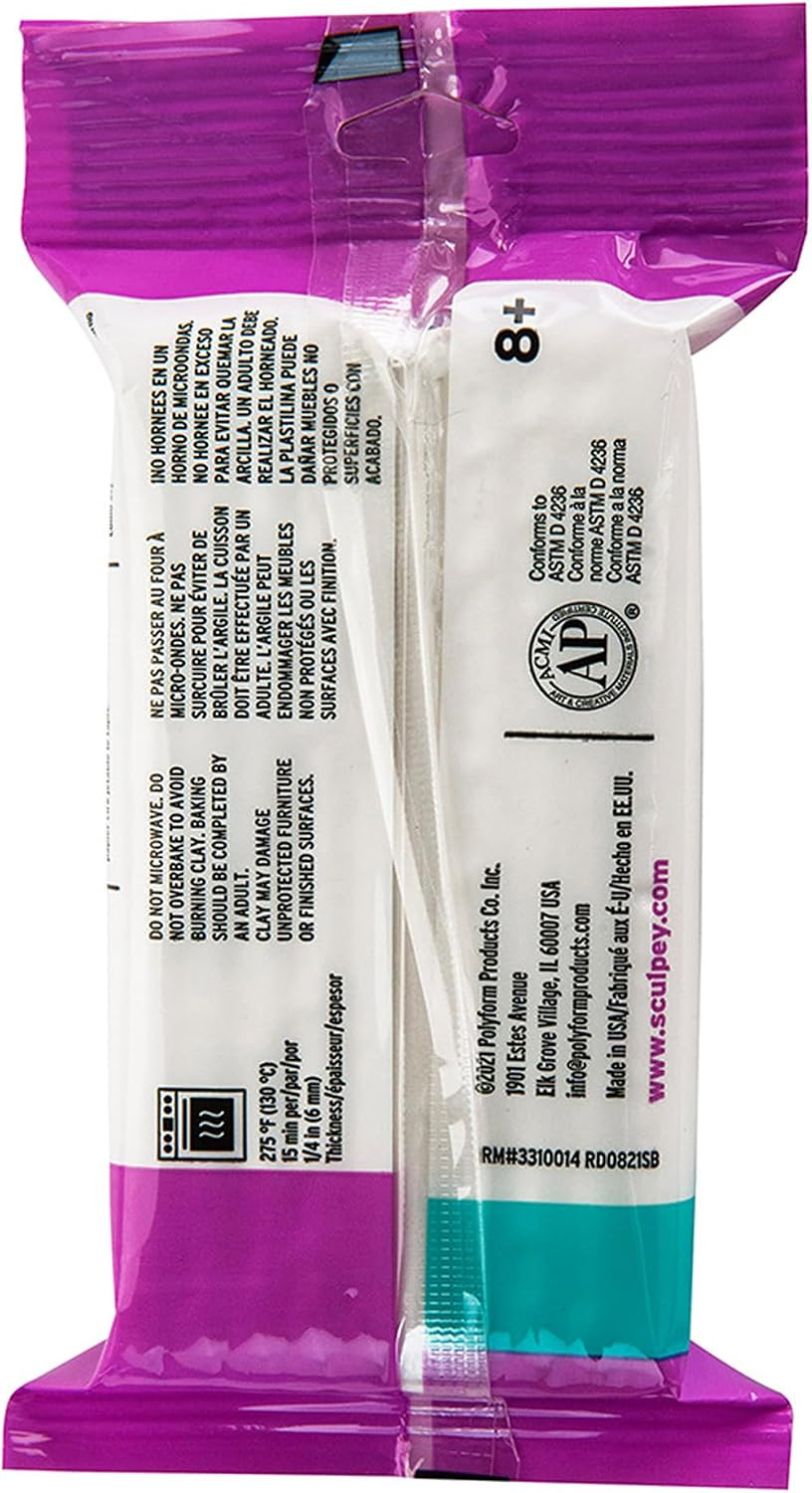 Sculpey III Oven Bake Clay – White Polymer Clay for Modeling – 1 Lb Bar