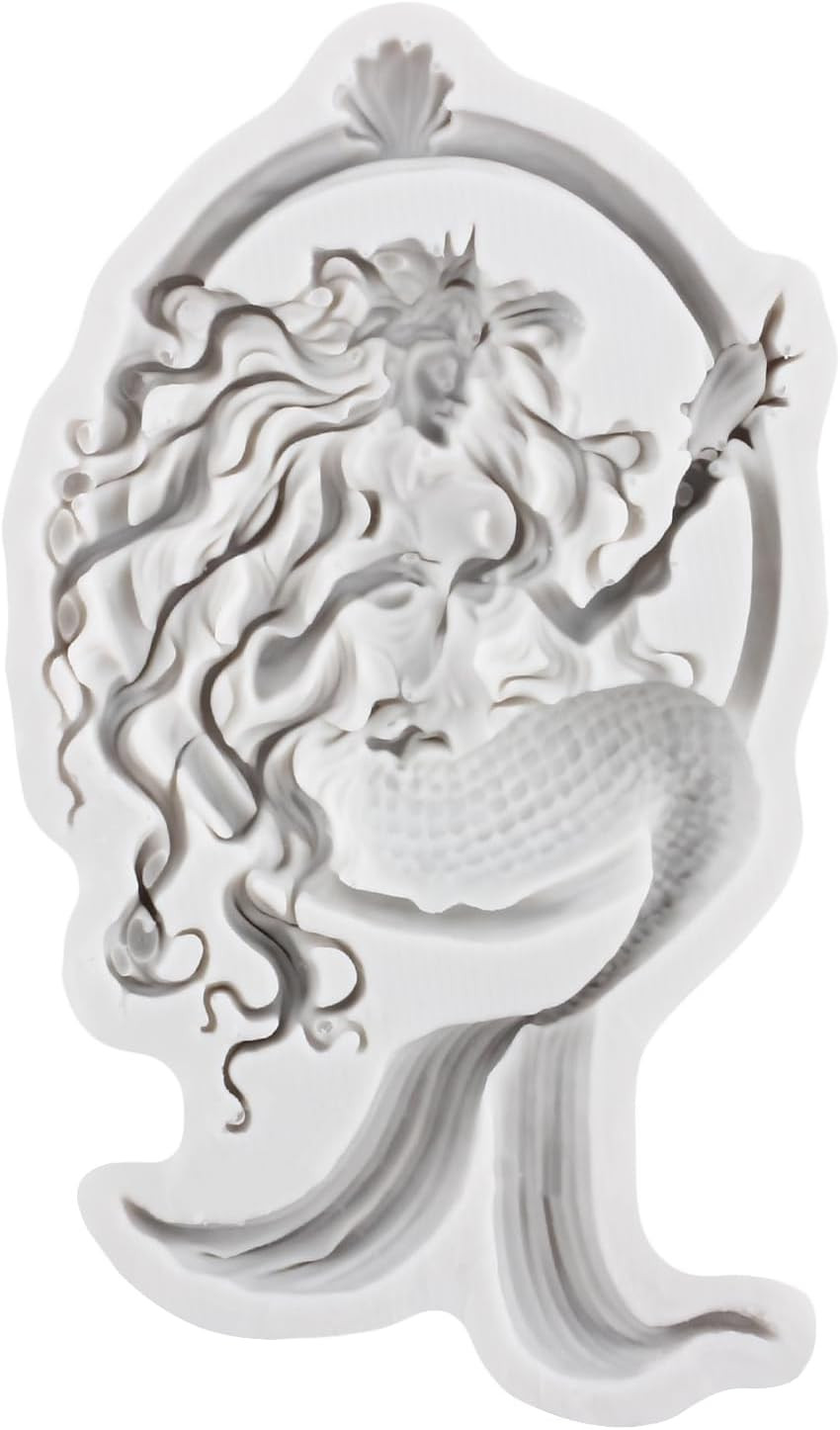 Mermaid Polymer Clay Mold Mermaid Silicone Molds for DIY Crafts Air Dry Plaster