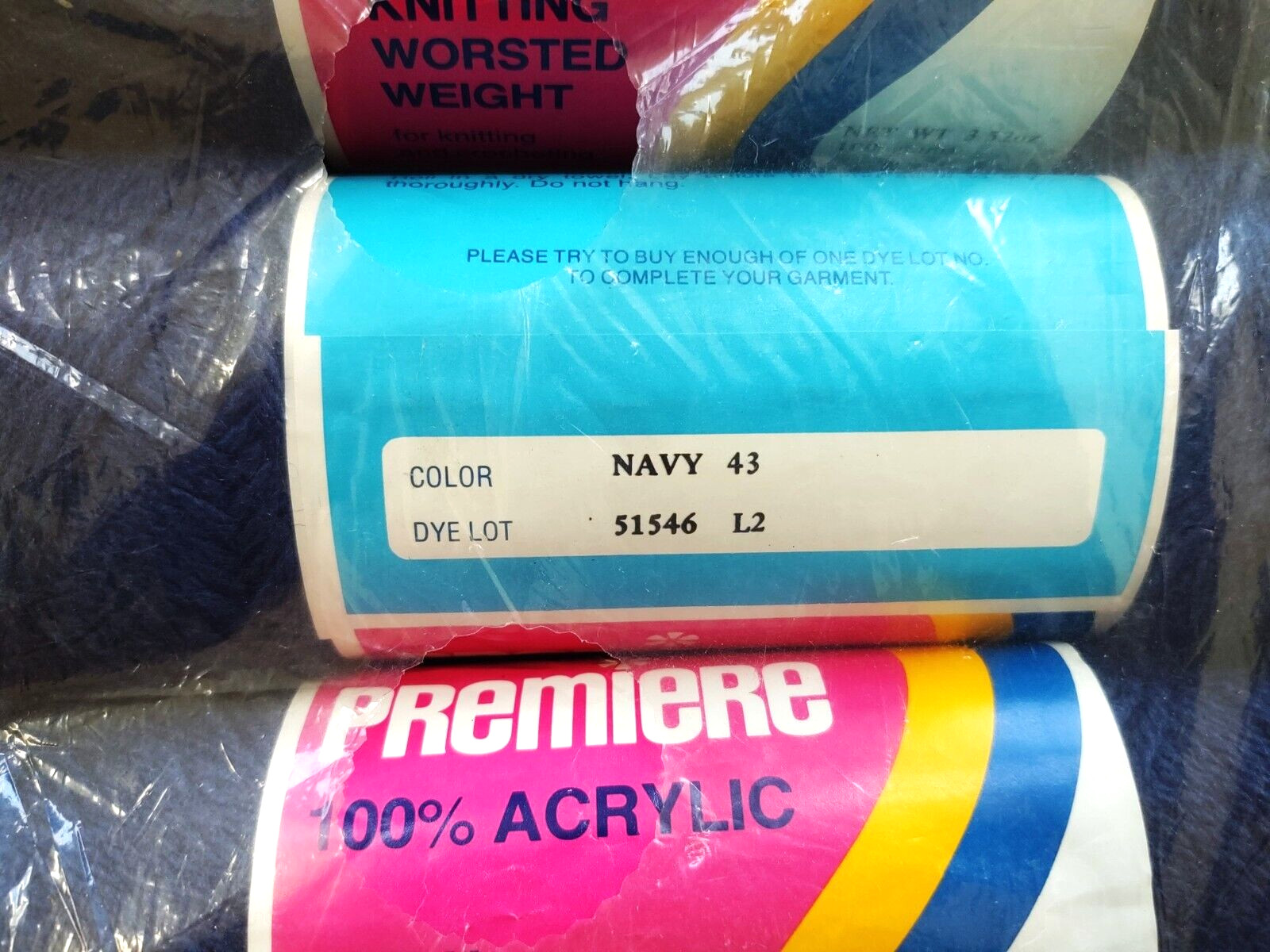 PREMIERE YARN NAVY BLUE LOT OF 5