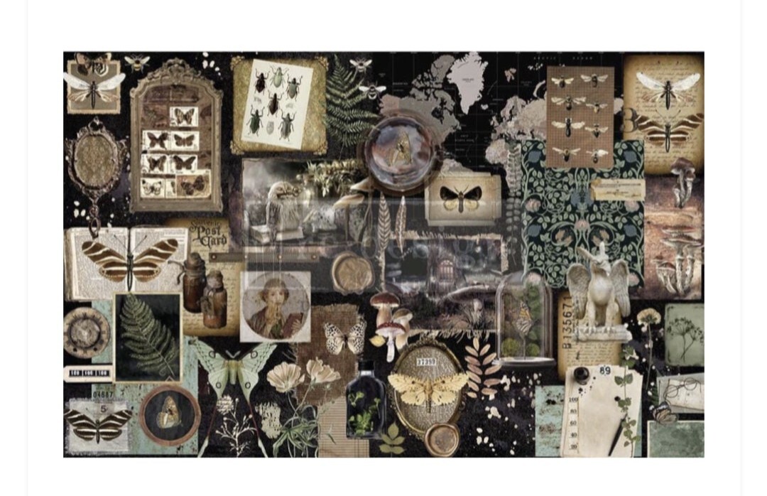 Redesign with Prima “Herbarium Notes” Decoupage Paper, Wrinkle & Tear Resistant