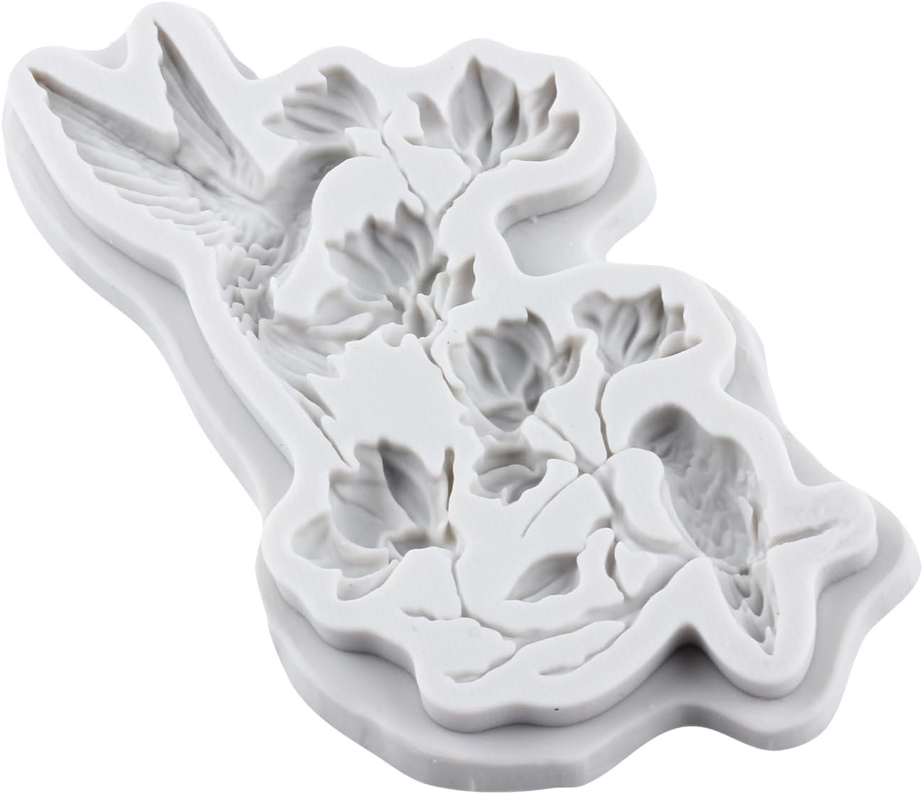Flower Branch Polymer Clay Molds Hummingbird Silicone Resin Mold for DIY Crafts