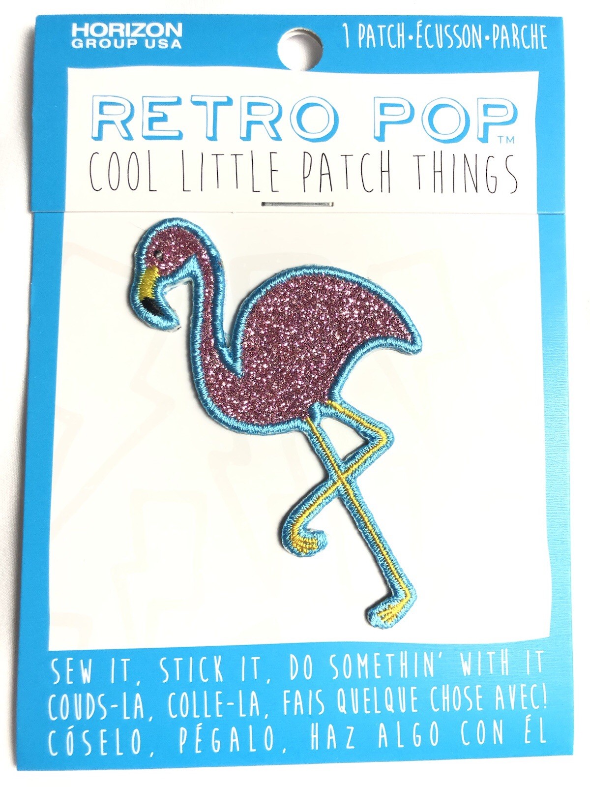 100 PACK Retro Pop Cool Little Things Flamingo Patch Sew or Stick Embroidered