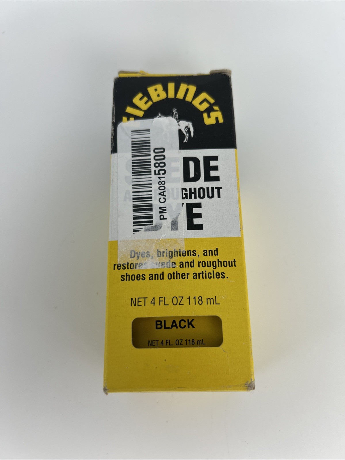 FIEBINGS BLACK Suede Dye 4 oz. with Applicator for Shoes Boots Bags NEW