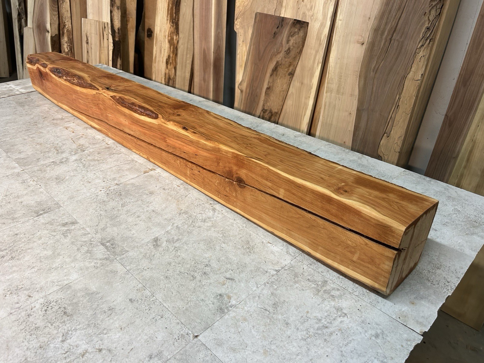 Cherry Mantel Beam/Fireplace Mantel Beam/Rustic Modern Wood/Solid Hardwood Beam