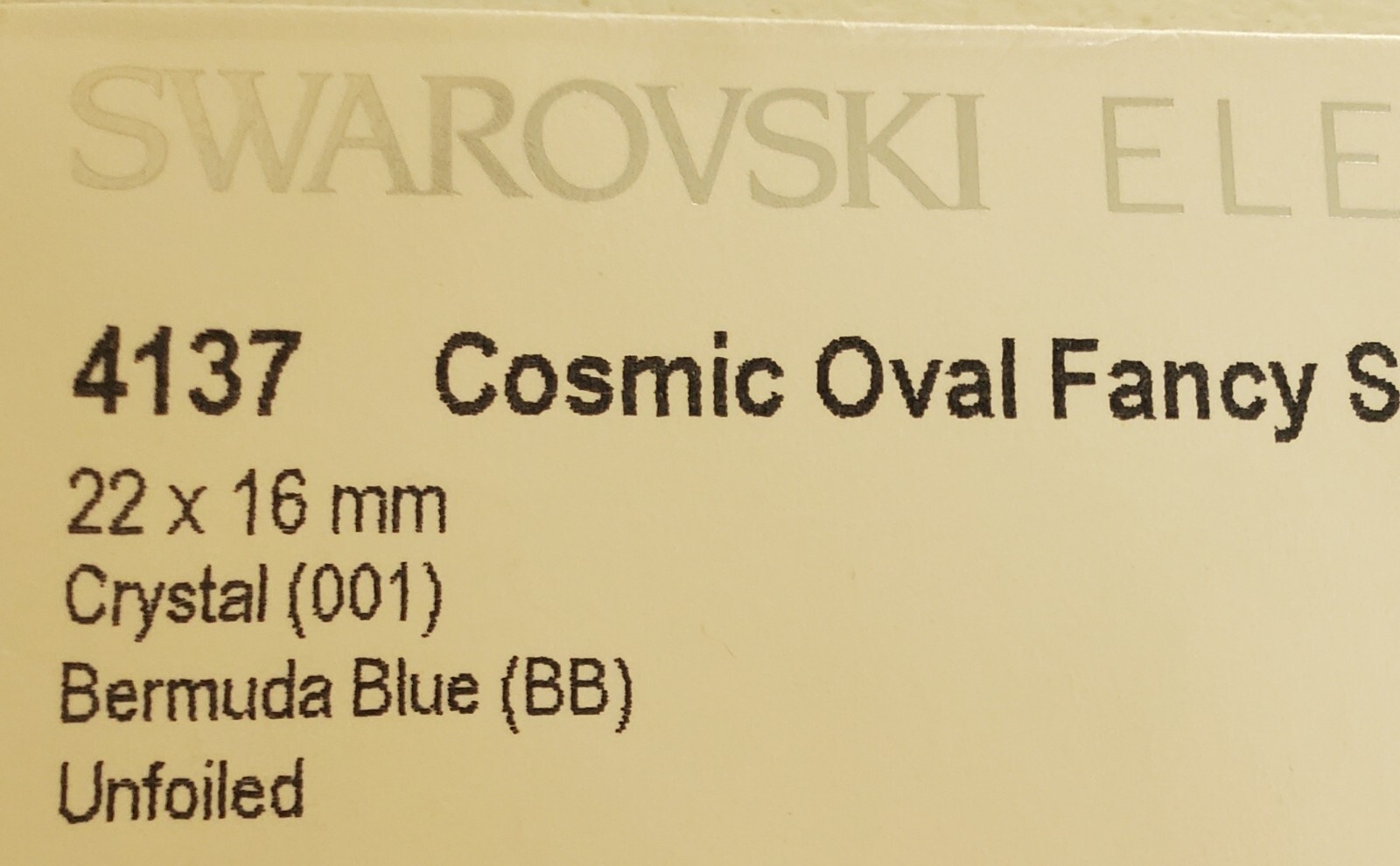 Swarovski 4137 22x16mm Cosmic Oval, Bermuda Blue (1pc)