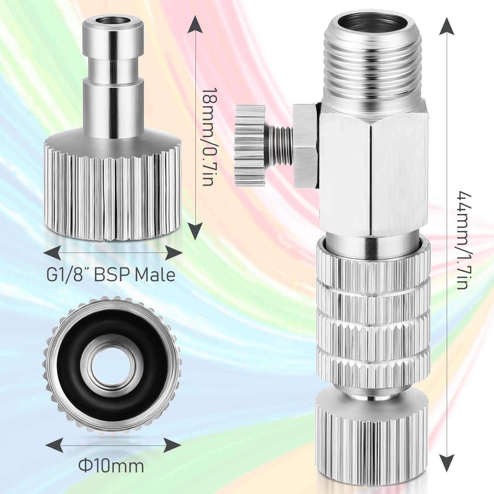 5 Pcs Airbrush Quick Disconnect Coupler Release Fitting Adapter Kit 1/8 Inch