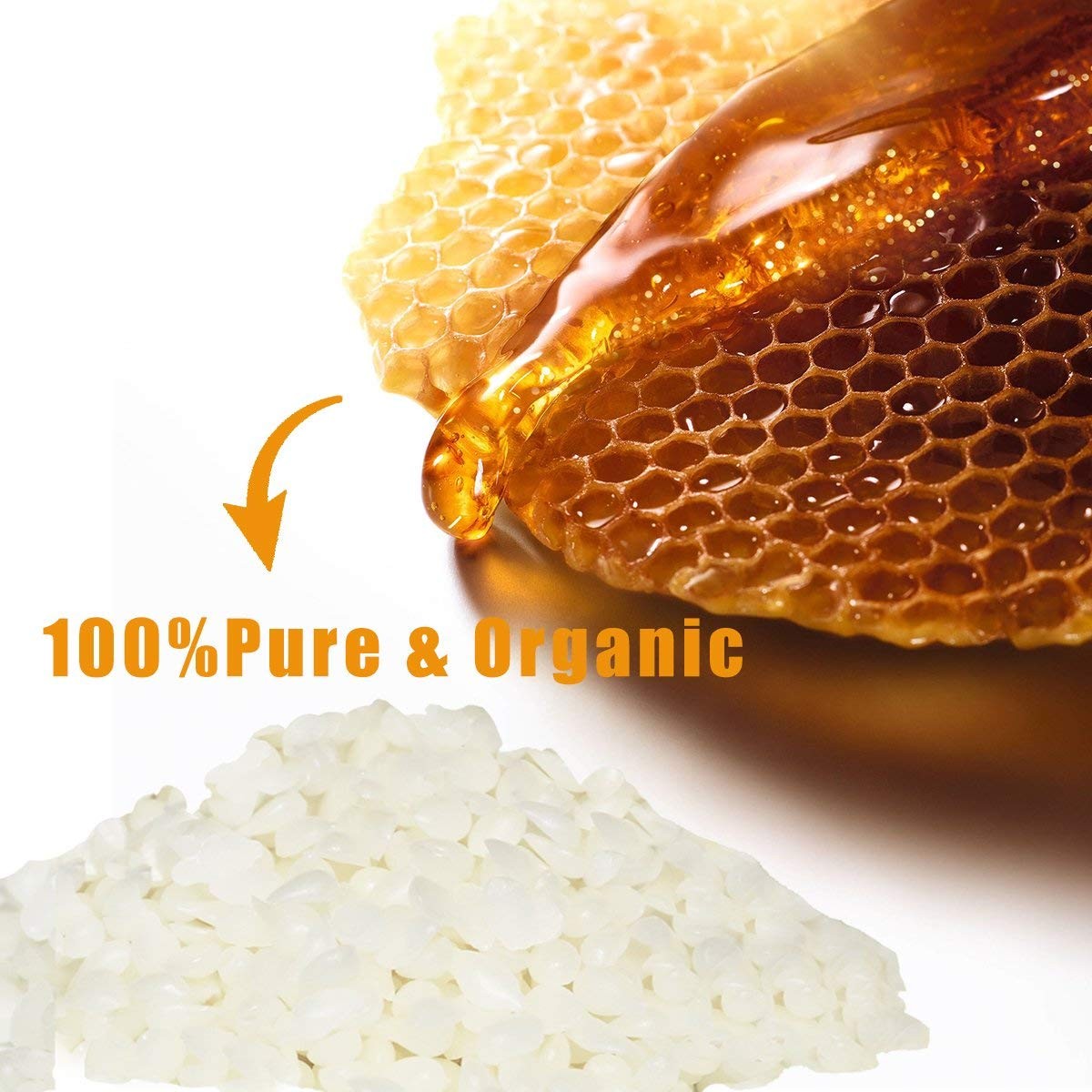 Howemon White Beeswax Pellets 10 lb 100% Pure and Natural Triple Filtered for…