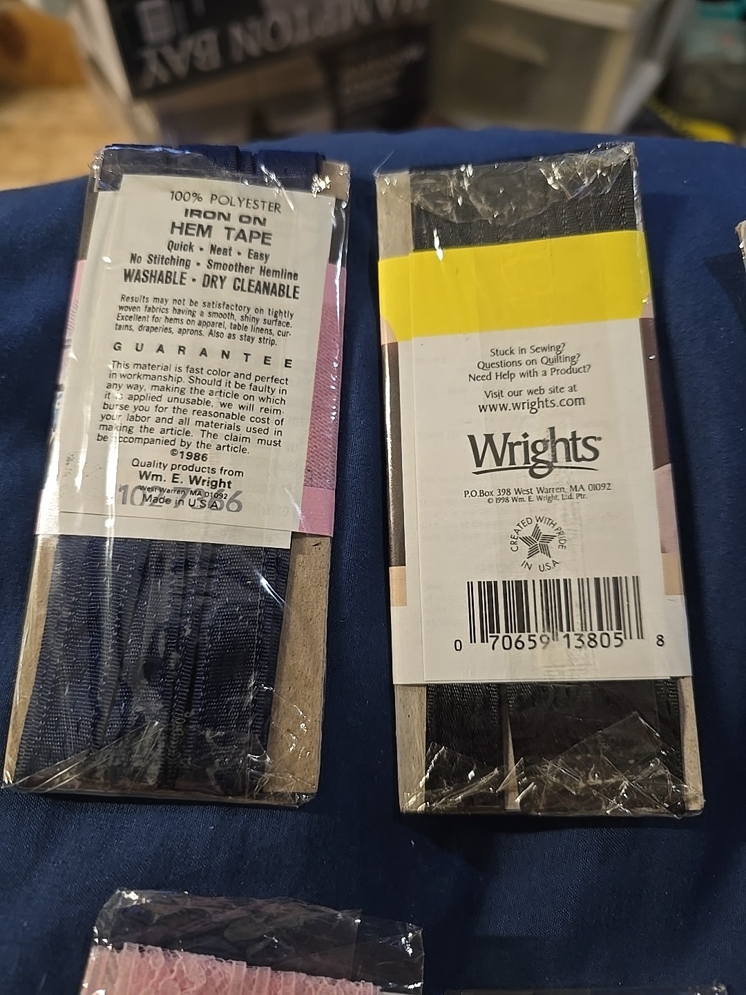 6 Pack Hem Tape Lot – Assorted Colors & Styles None Sealed All Used Lace & Solid