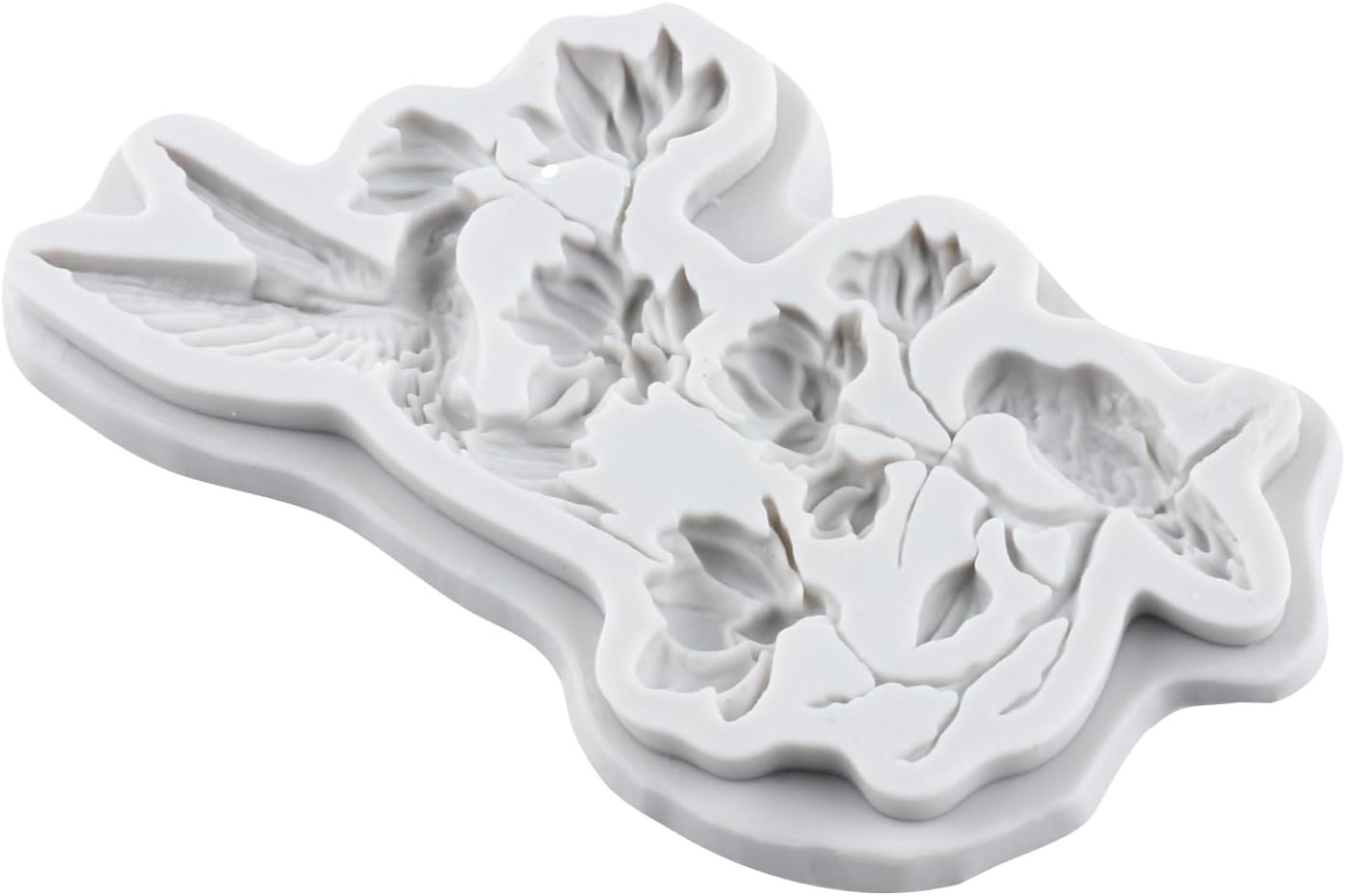 Flower Branch Polymer Clay Molds Hummingbird Silicone Resin Mold for DIY Crafts