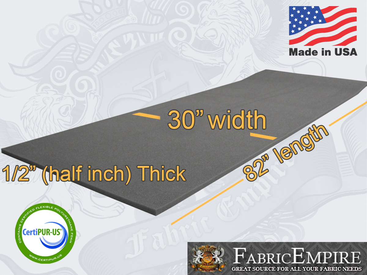30″x82″ Firm Rubber Foam Sheet Premium Seats Cushion Upholstery USA MADE – NF33
