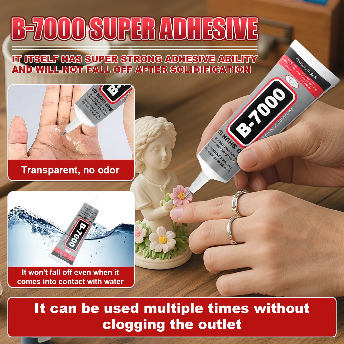 B-7000 15ML Transparent Super Glue B7000 Jewelry Craft Fabric Shoes DIY Adhesive