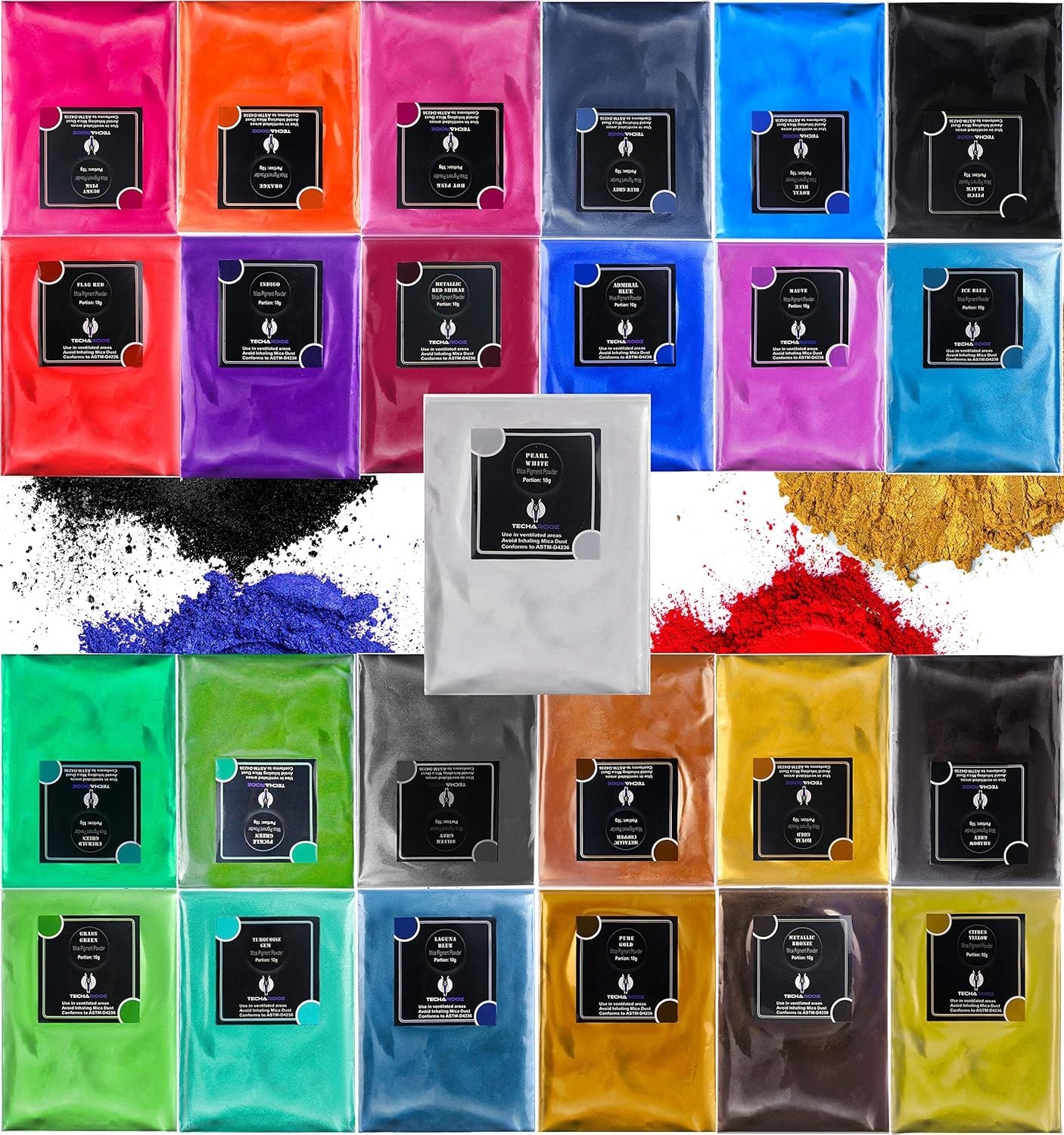 Cruelty-Free Mica Powder Set – 25 Stunning Colors for Soaps, Candles & More