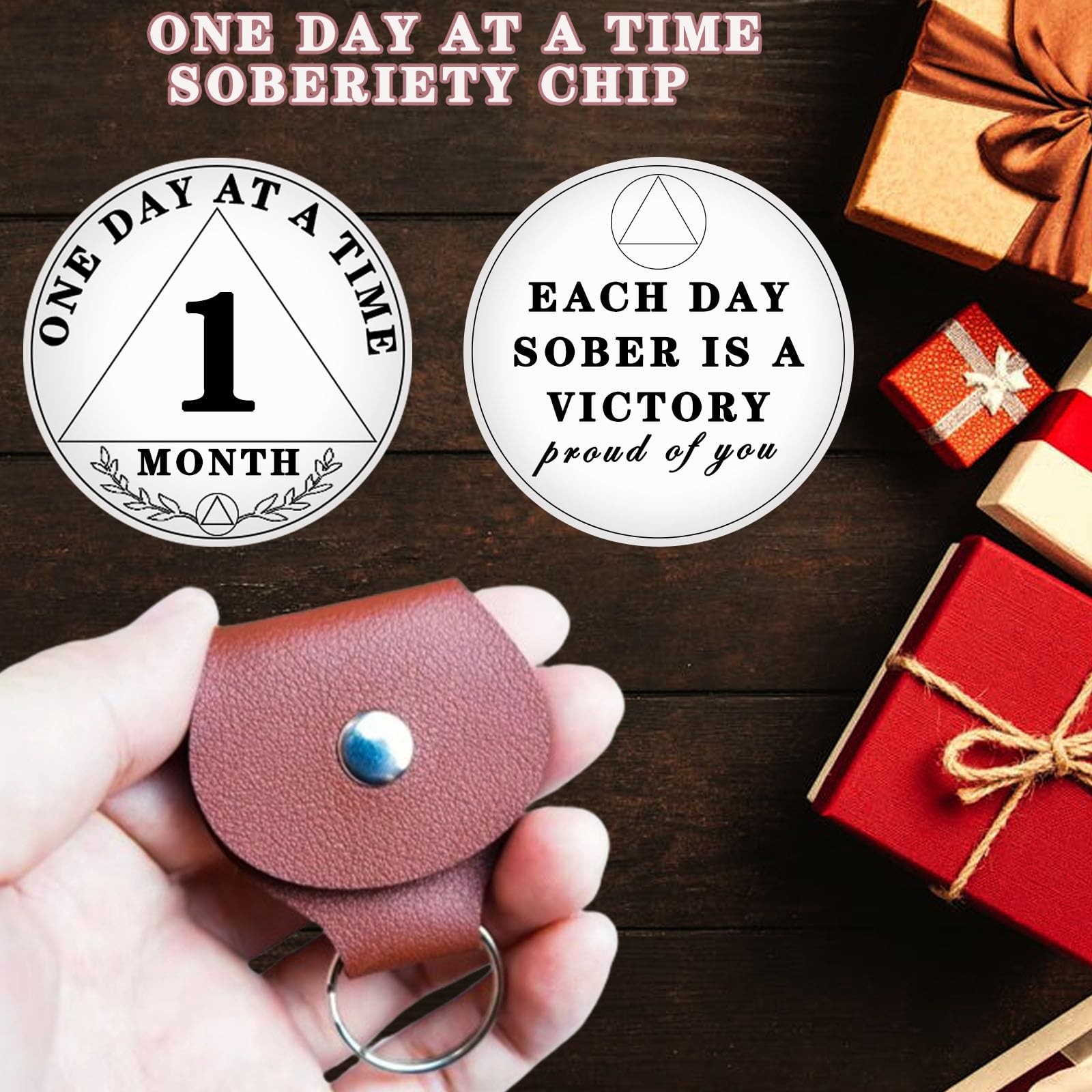 1 Month Sobriety Chip, 30 Days Coin One Day at A Time AA Chips and…