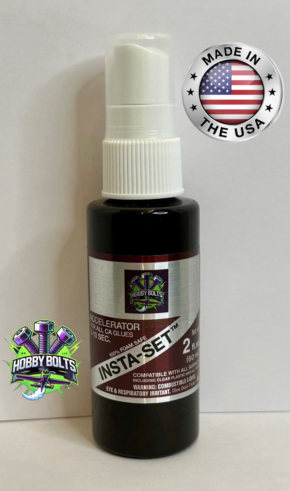 Bob Smith BSI SuperThin INSTA-CURE CA 1oz & INSTASET Accelerator 2oz Hobby Bolts