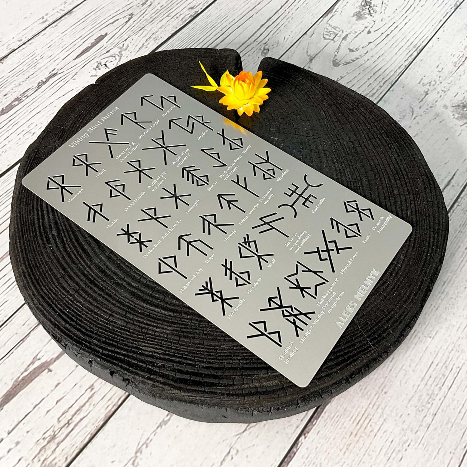No.412 Metal Stencil, Viking Bind Runes Generator, Bindrune, Ancient Alphabet, S