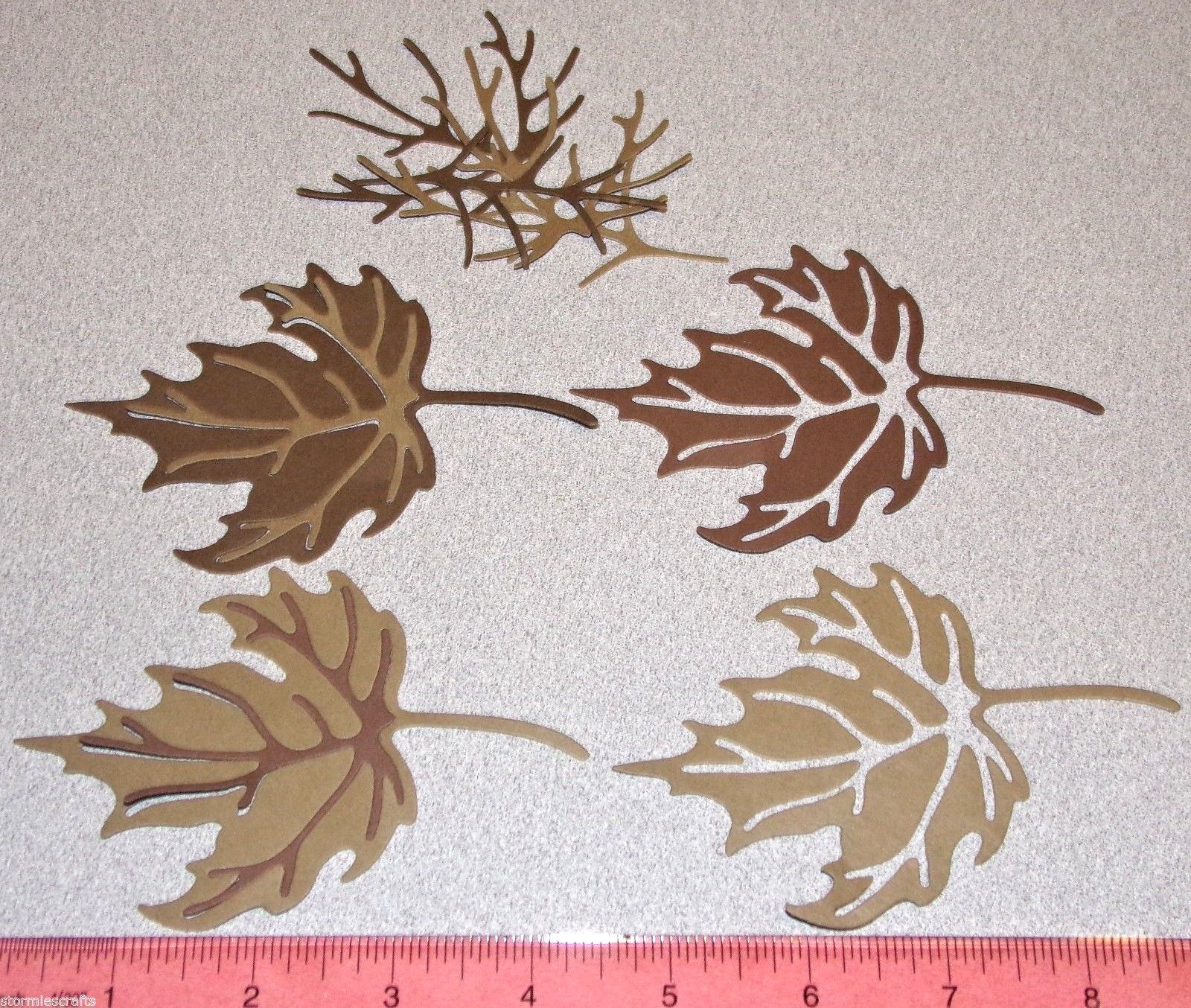 Leaf Die Cuts Maple Leaf & Oak Leaf 9 colors 2 designs 80pc Handmade Free Ship