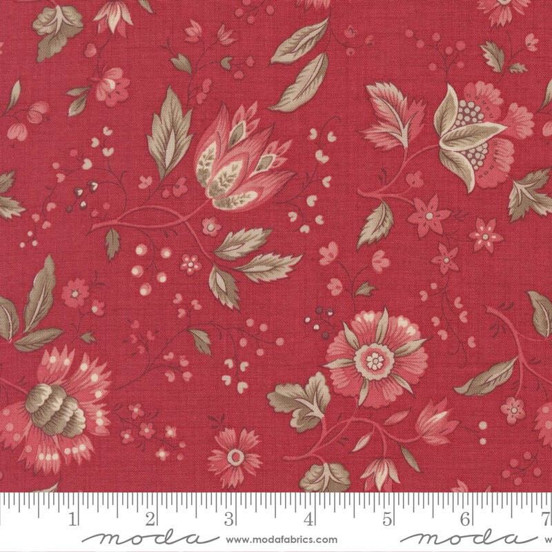 Moda JOIE DE VIVRE Rouge 13982 13 Quilt Fabric BTY French General.